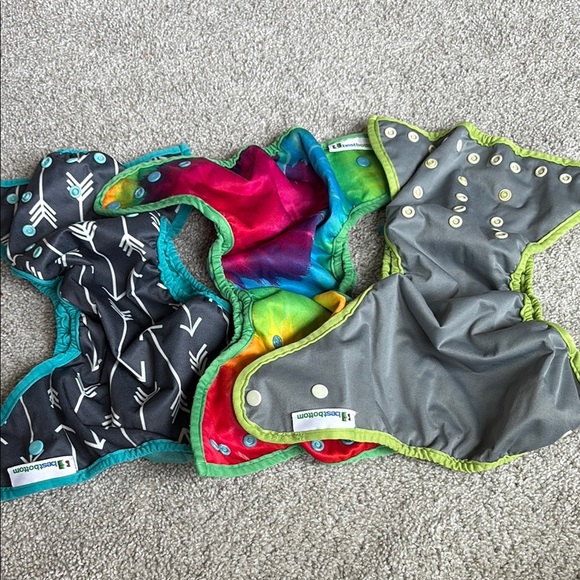 best bottom Other - Set of 3 Best Bottom Baby Cloth Diapers - Multicolor